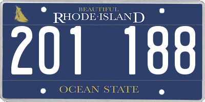 RI license plate 201188