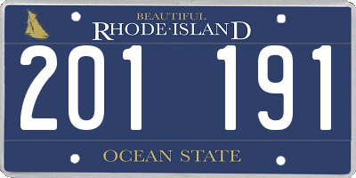 RI license plate 201191
