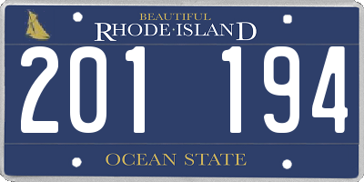RI license plate 201194