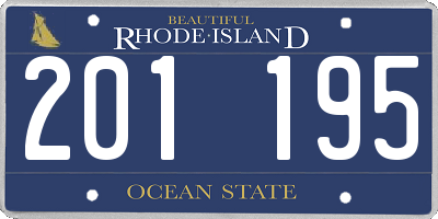RI license plate 201195