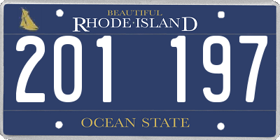 RI license plate 201197