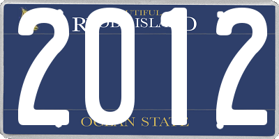 RI license plate 2012