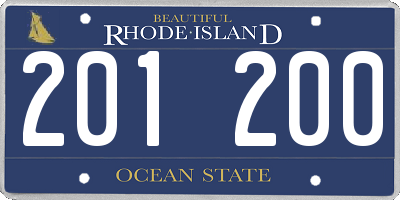 RI license plate 201200