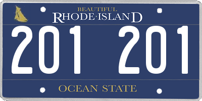 RI license plate 201201