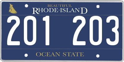 RI license plate 201203