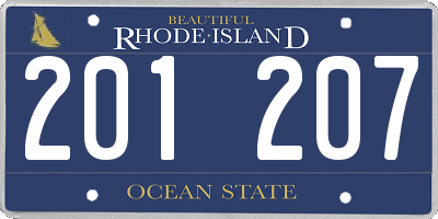 RI license plate 201207