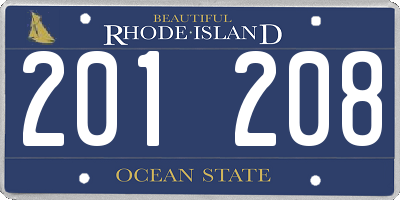 RI license plate 201208