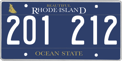 RI license plate 201212