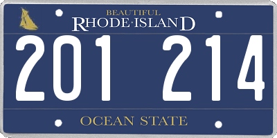 RI license plate 201214
