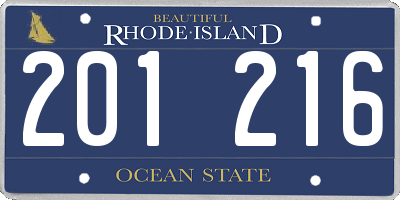 RI license plate 201216