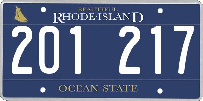 RI license plate 201217