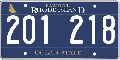 RI license plate 201218