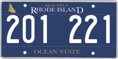 RI license plate 201221