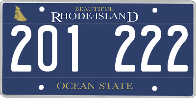 RI license plate 201222