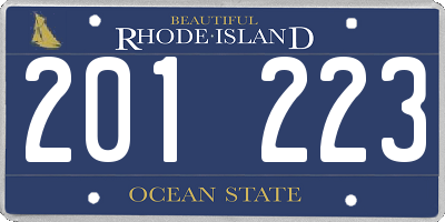 RI license plate 201223