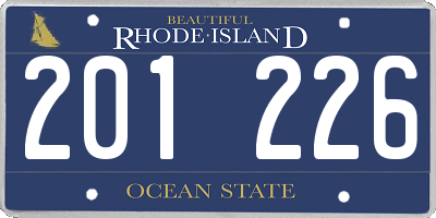 RI license plate 201226