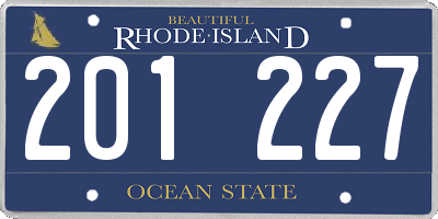 RI license plate 201227