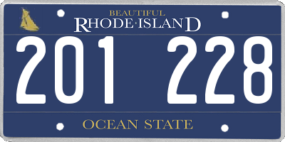 RI license plate 201228