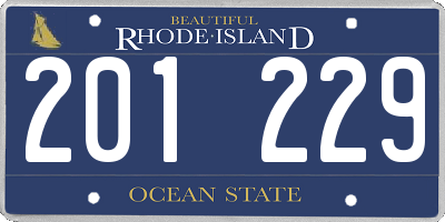 RI license plate 201229
