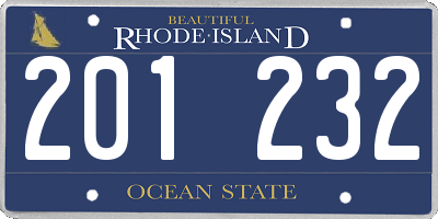 RI license plate 201232