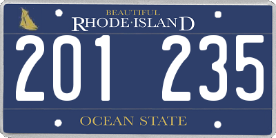 RI license plate 201235