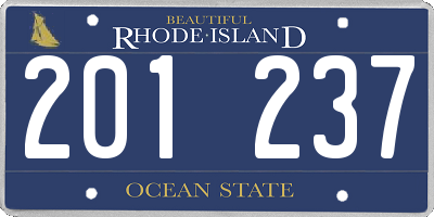 RI license plate 201237