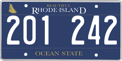 RI license plate 201242