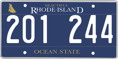RI license plate 201244