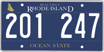 RI license plate 201247