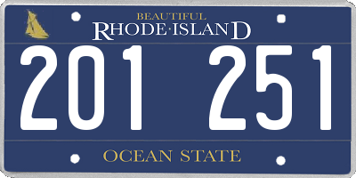 RI license plate 201251