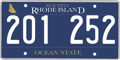 RI license plate 201252