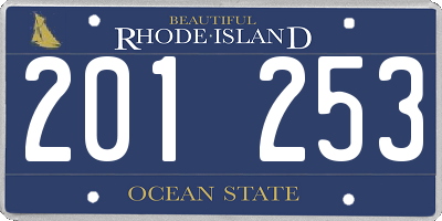 RI license plate 201253