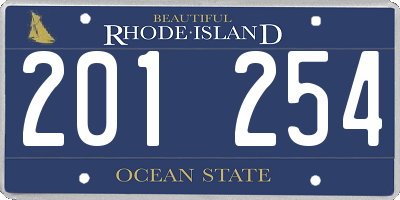 RI license plate 201254
