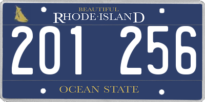 RI license plate 201256