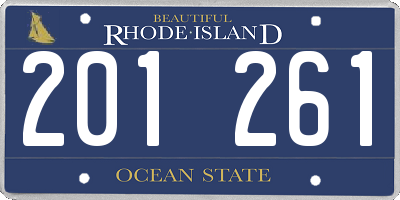 RI license plate 201261