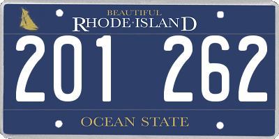 RI license plate 201262