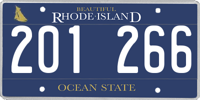 RI license plate 201266