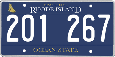 RI license plate 201267
