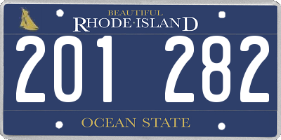 RI license plate 201282