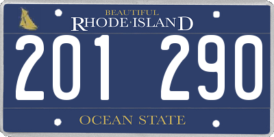 RI license plate 201290