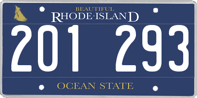 RI license plate 201293