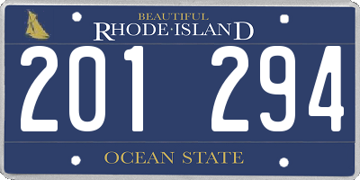 RI license plate 201294