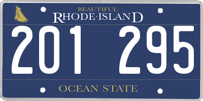 RI license plate 201295