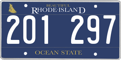 RI license plate 201297