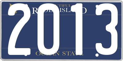RI license plate 2013