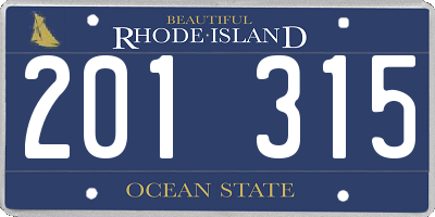 RI license plate 201315