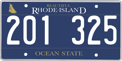 RI license plate 201325