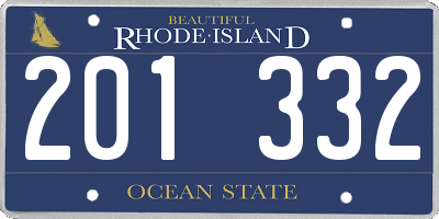 RI license plate 201332