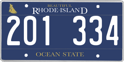 RI license plate 201334