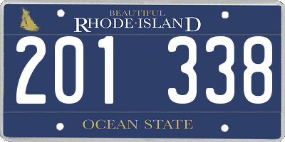 RI license plate 201338